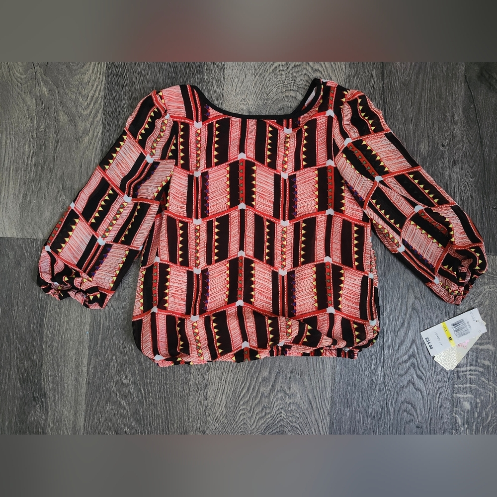 GB Girls, M Geometric Blouse